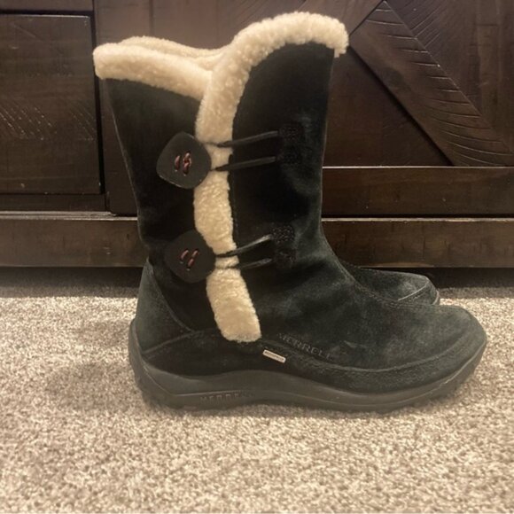 Merrell Yarra boots black suede women's 6 - Picture 5 of 10